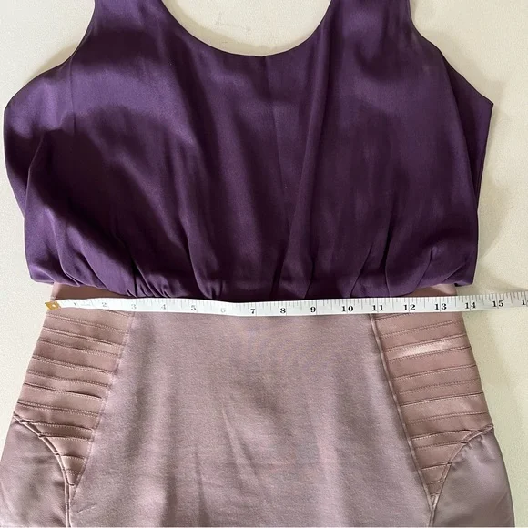 Alice and Olivia Nicky Blouson Leather Panel Dress - Picture 4 of 11